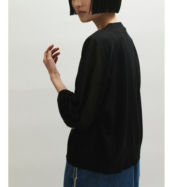 ADAM ET ROPE'「【WEB限定】・【サステナブル】リネンMIXシアーカーディガン」|カーディガン|