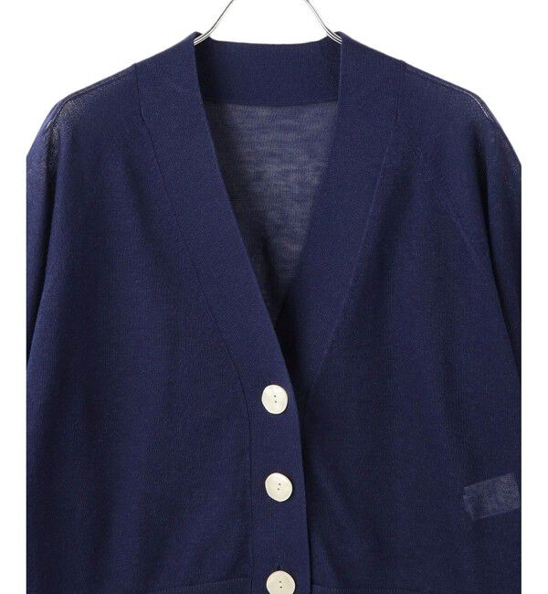 ADAM ET ROPE'「【WEB限定】・【サステナブル】リネンMIXシアーカーディガン」|カーディガン|