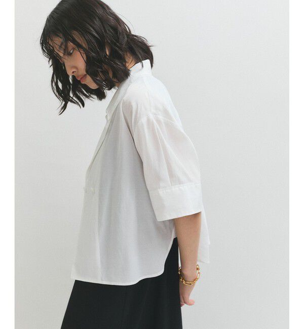 ADAM ET ROPE'「ハーフスリーブダブルボタンシャツ」|シャツ・ブラウス|