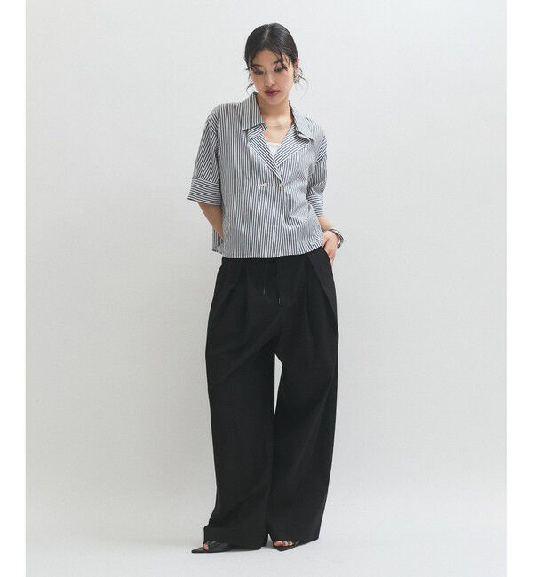 ADAM ET ROPE'「ハーフスリーブダブルボタンシャツ」|シャツ・ブラウス|