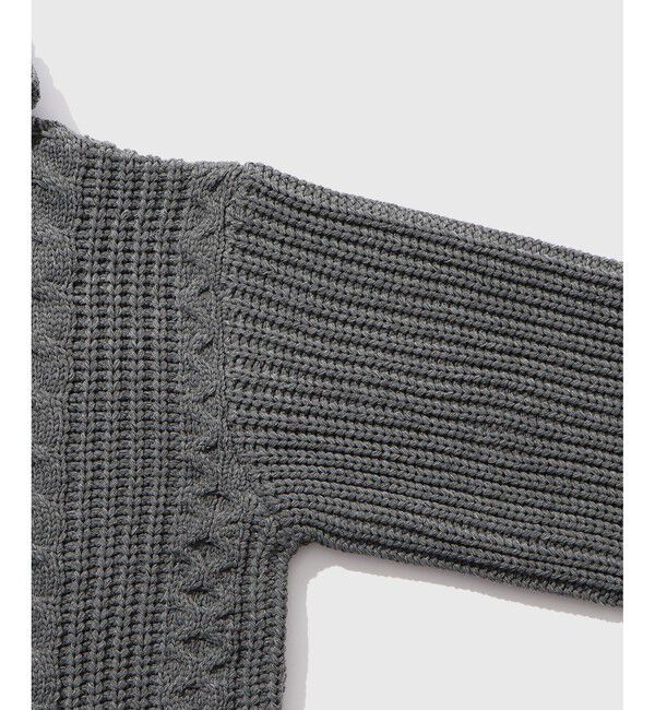 ADAM ET ROPE'「【WEB限定】ボリュームケーブル ニット パーカー / ロングシーズン着用可能 / 超軽量 / ユニセックス」|パーカー|