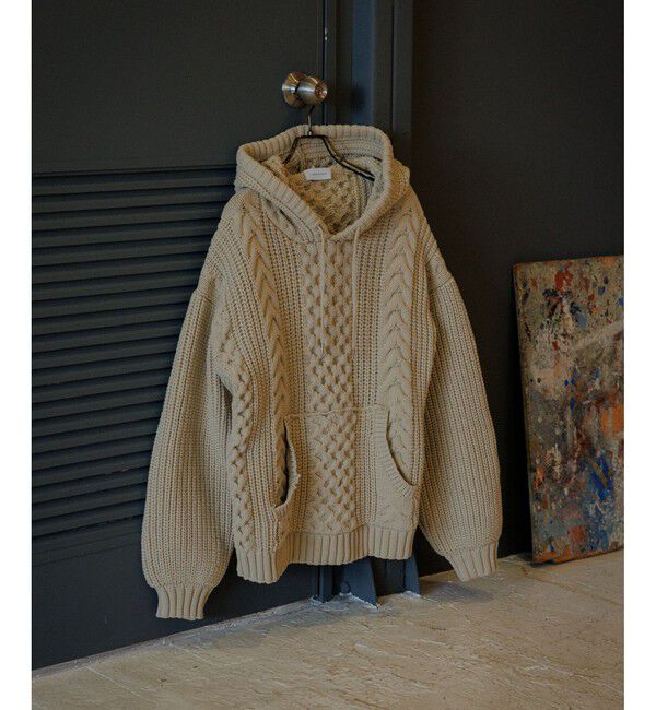 ADAM ET ROPE'「【WEB限定】ボリュームケーブル ニット パーカー / ロングシーズン着用可能 / 超軽量 / ユニセックス」|パーカー|キナリ(16)