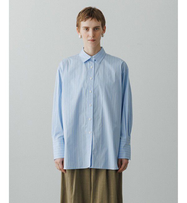 ADAM ET ROPE'「【EMOELLE】オーバーサイズシャツ」|シャツ・ブラウス|サックス(48)