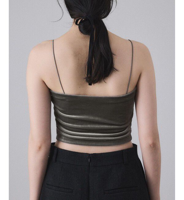 ADAM ET ROPE'「【EMOELLE】カップ付きベロアキャミソール」|キャミソール|