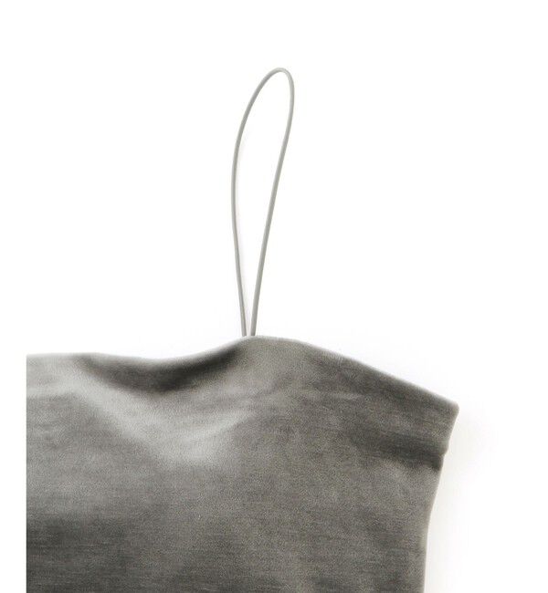 ADAM ET ROPE'「【EMOELLE】カップ付きベロアキャミソール」|キャミソール|