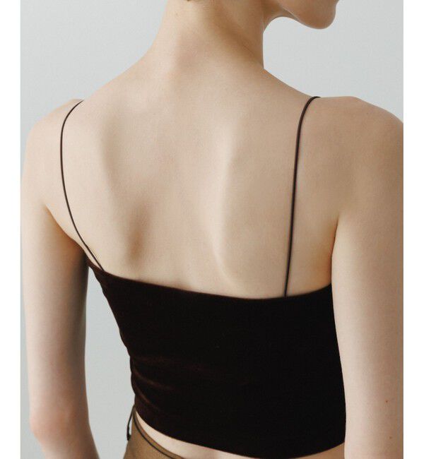 ADAM ET ROPE'「【EMOELLE】カップ付きベロアキャミソール」|キャミソール|