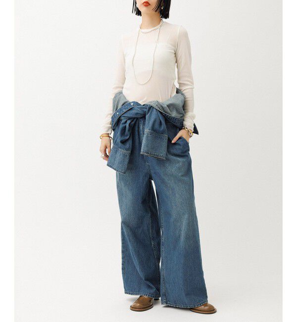 ADAM ET ROPE'「フロッキーチュールクルーネックプルオーバー」|Tシャツ・カットソー|