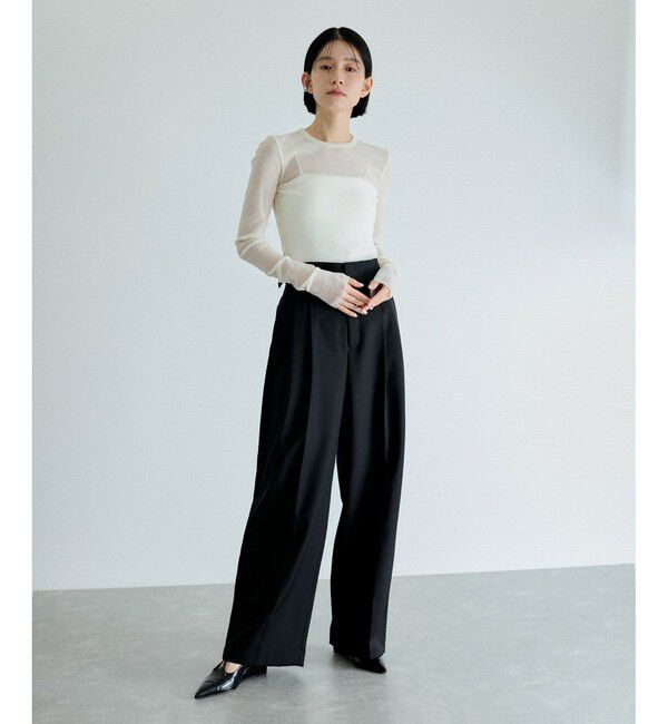 ADAM ET ROPE'「フロッキーチュールクルーネックプルオーバー」|Tシャツ・カットソー|