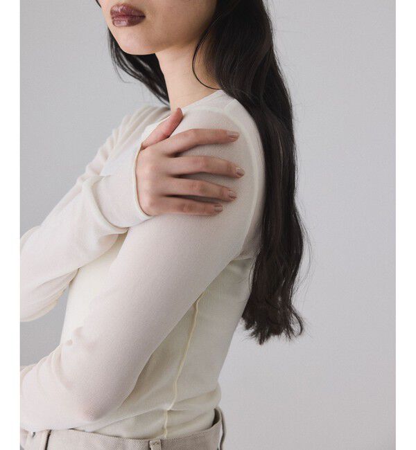 ADAM ET ROPE'「フロッキーチュールクルーネックプルオーバー」|Tシャツ・カットソー|