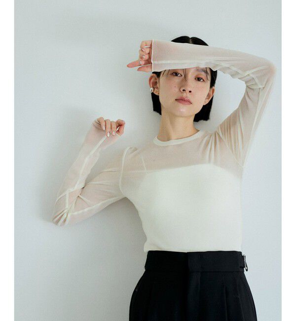 ADAM ET ROPE'「フロッキーチュールクルーネックプルオーバー」|Tシャツ・カットソー|