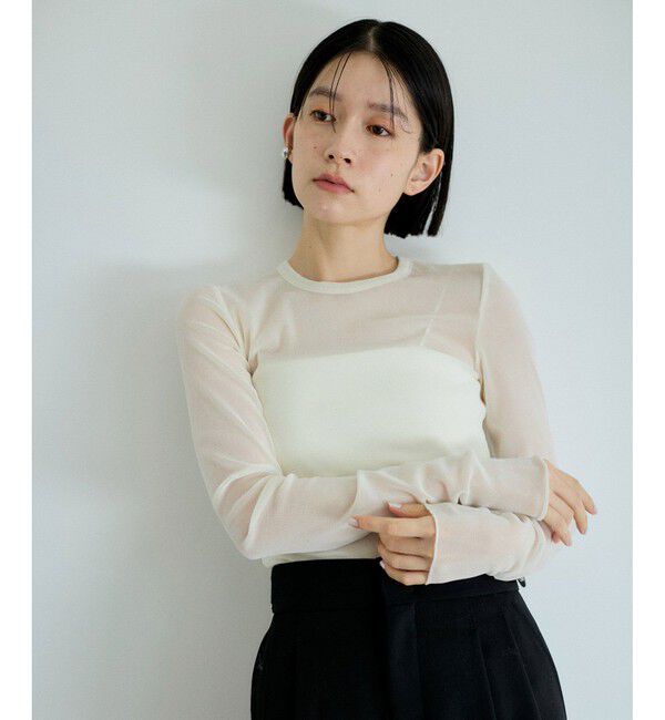 ADAM ET ROPE'「フロッキーチュールクルーネックプルオーバー」|Tシャツ・カットソー|