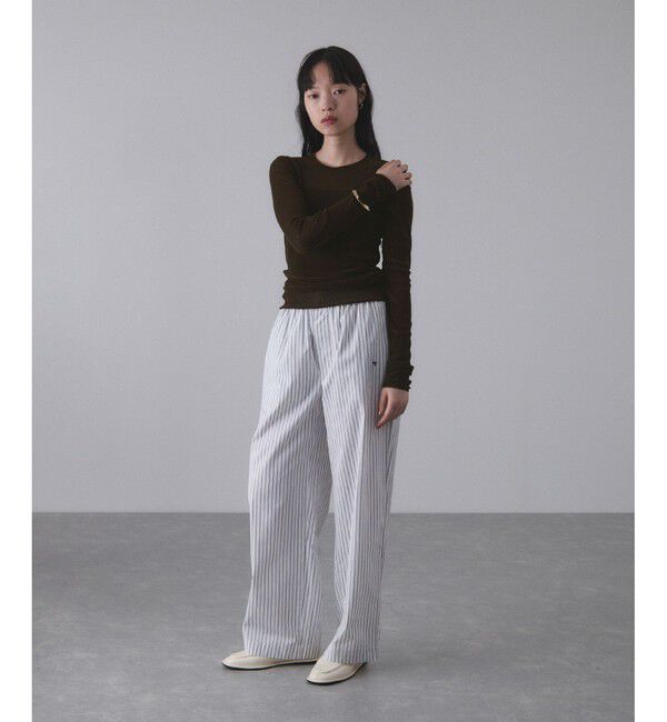 ADAM ET ROPE'「フロッキーチュールクルーネックプルオーバー」|Tシャツ・カットソー|