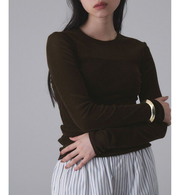 ADAM ET ROPE'「フロッキーチュールクルーネックプルオーバー」|Tシャツ・カットソー|