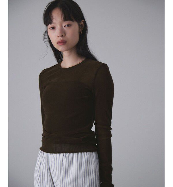 ADAM ET ROPE'「フロッキーチュールクルーネックプルオーバー」|Tシャツ・カットソー|