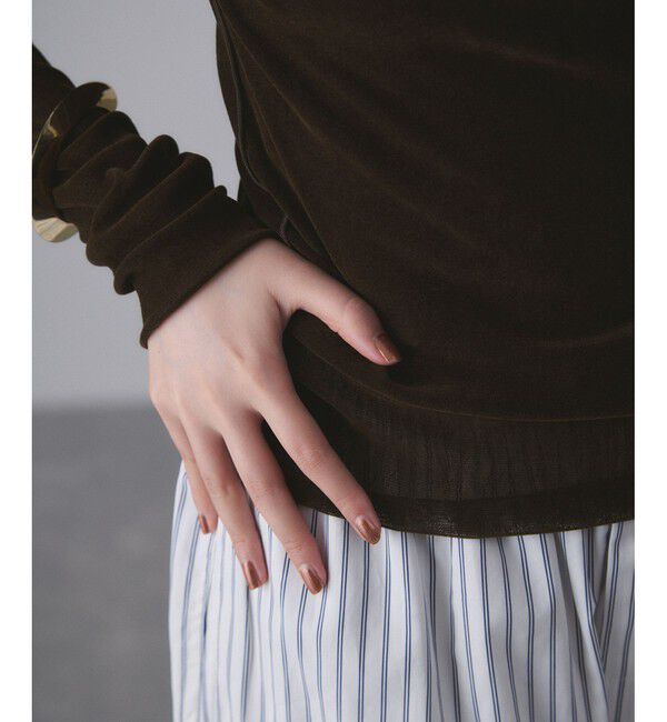 ADAM ET ROPE'「フロッキーチュールクルーネックプルオーバー」|Tシャツ・カットソー|