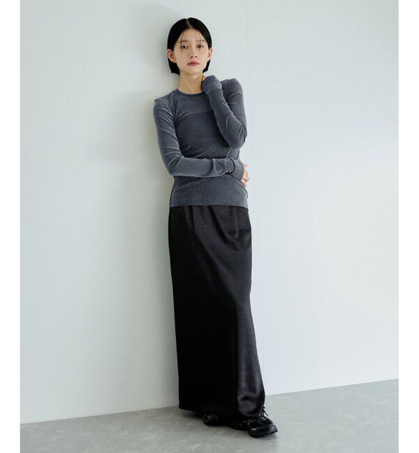 ADAM ET ROPE'「フロッキーチュールクルーネックプルオーバー」|Tシャツ・カットソー|