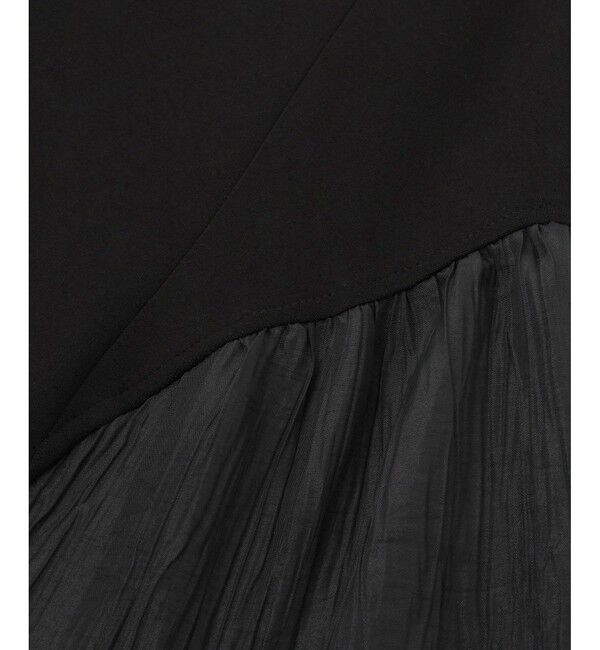 ADAM ET ROPE'「【WEB限定】フロントZIPコンビギャザーワンピース」|ワンピース|