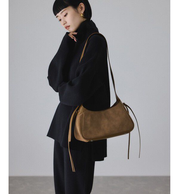 ADAM ET ROPE'「【サステナブル】サイドコードショルダーバッグ」|ショルダー・メッセンジャー|キャメル(25)