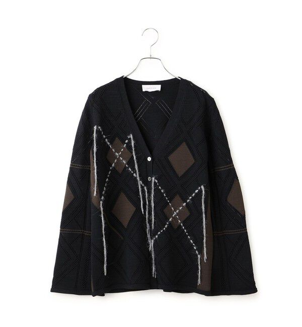 ADAM ET ROPE'「パターンニットカーディガン」|カーディガン|