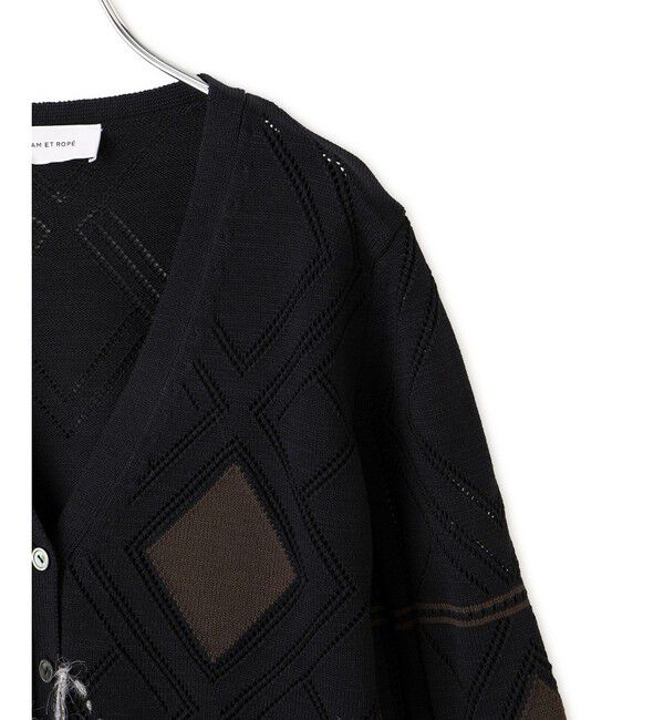 ADAM ET ROPE'「パターンニットカーディガン」|カーディガン|