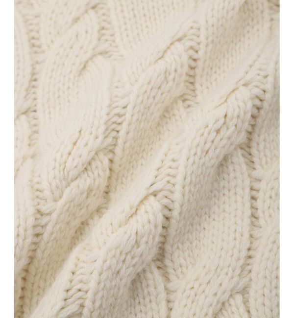 ADAM ET ROPE'「【サステナブル】ケーブルハーフスリーブニット」|ニット・セーター|