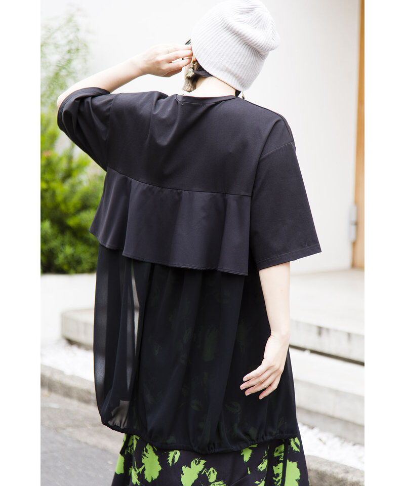  「バックフリルTシャツ」|Tシャツ・カットソー|