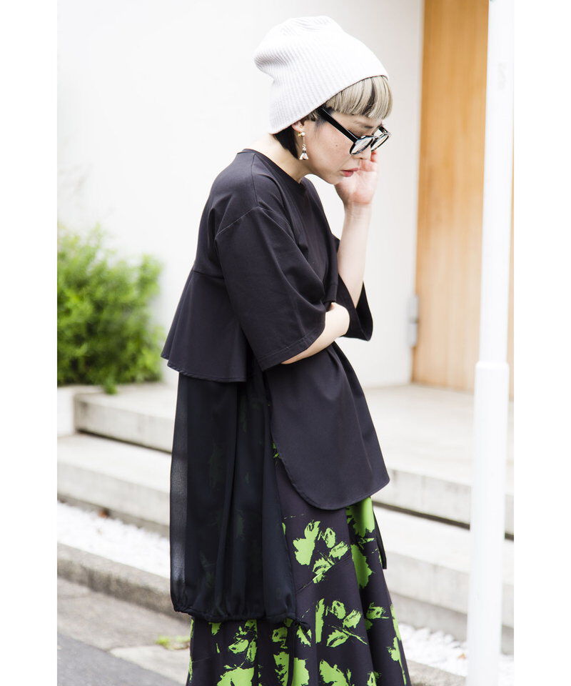  「バックフリルTシャツ」|Tシャツ・カットソー|