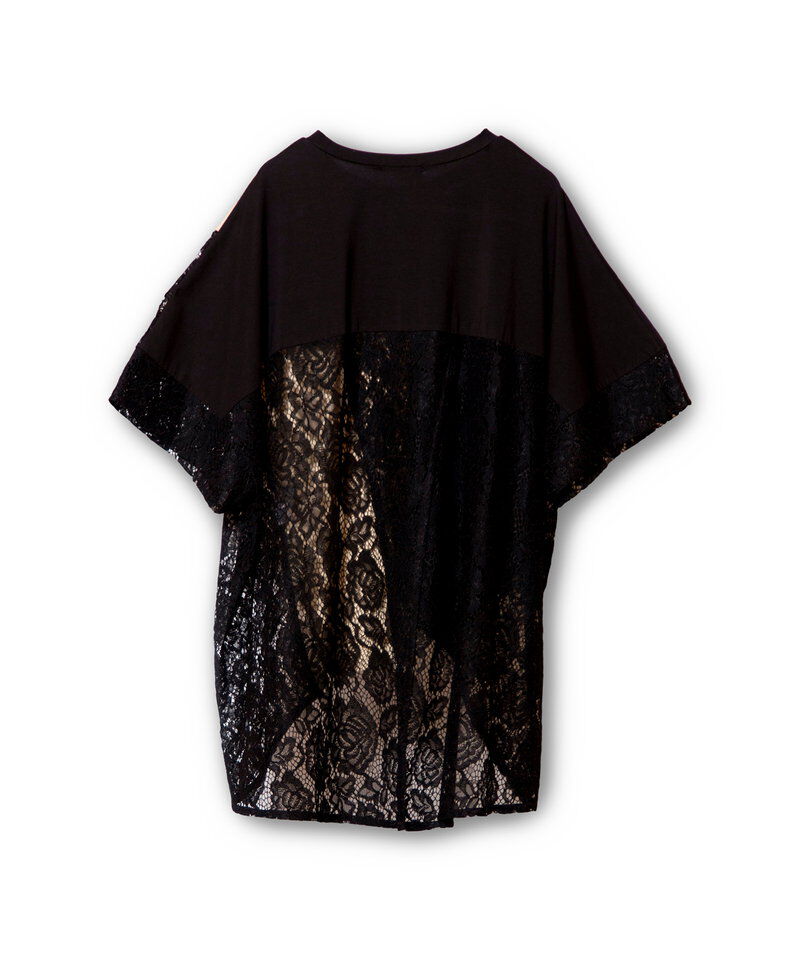  「レース切替ビッグTシャツ」|Tシャツ・カットソー|