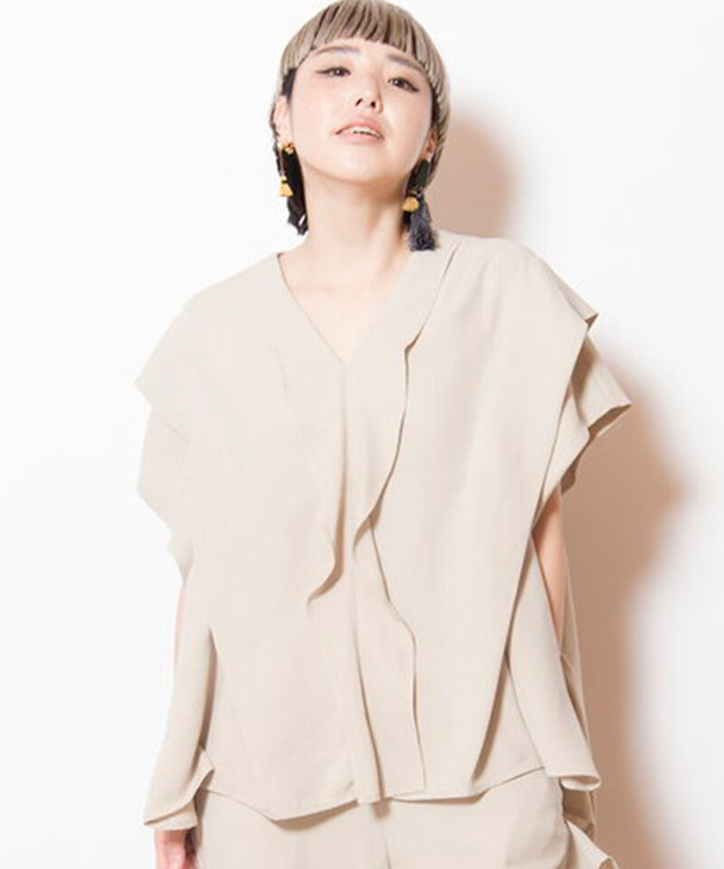  「タックボリュームブラウス」|シャツ・ブラウス|L.BEIGE