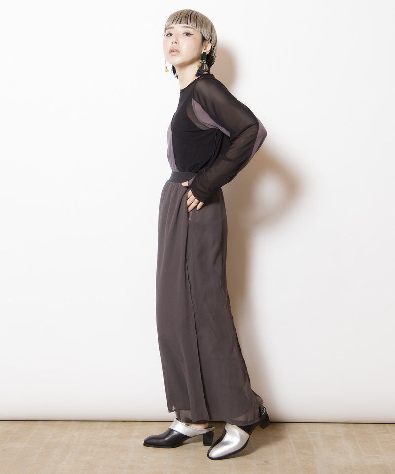  「シフォンレイヤードパンツ」|その他|
