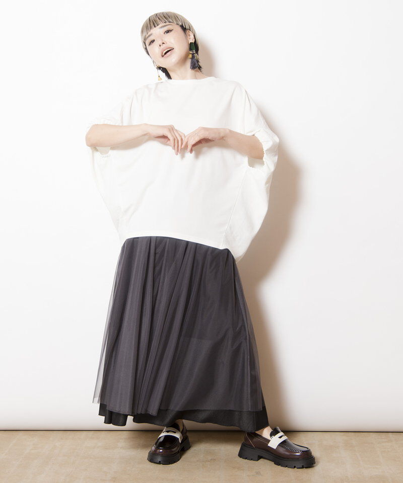  「切替コクーンTシャツ」|Tシャツ・カットソー|