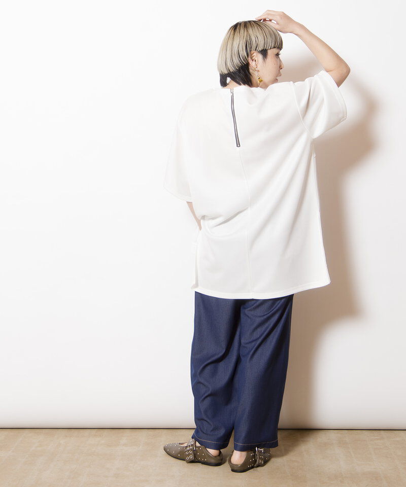  「アシンメトリーロングTシャツ」|Tシャツ・カットソー|