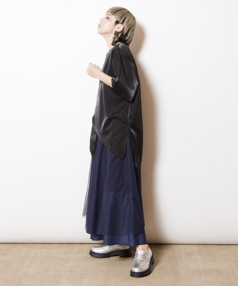  「アシンメトリーロングTシャツ」|Tシャツ・カットソー|