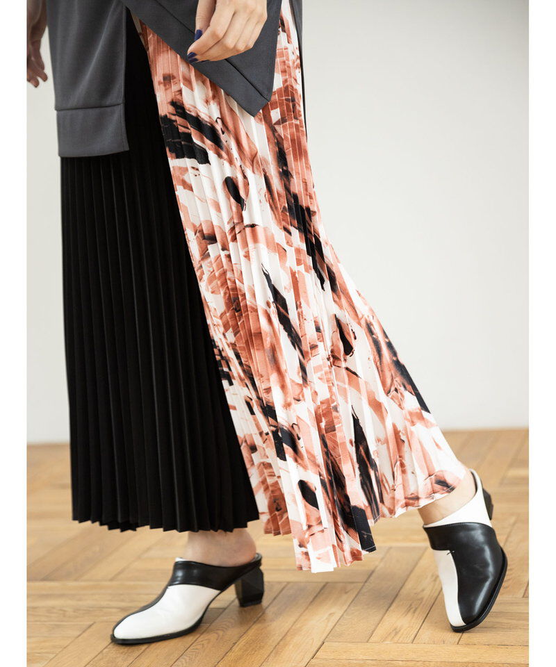  「バイカラープリントプリーツパンツ」|その他|