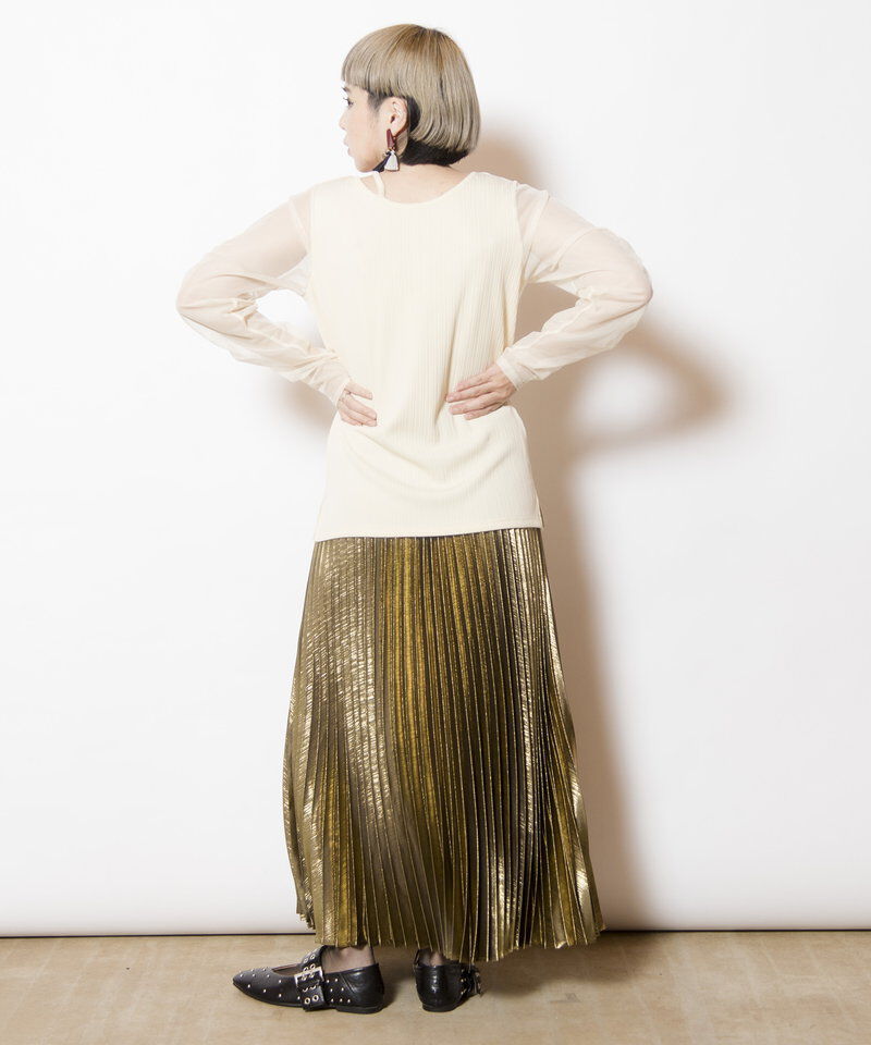  「2WAYギャザースリーブTシャツ」|Tシャツ・カットソー|