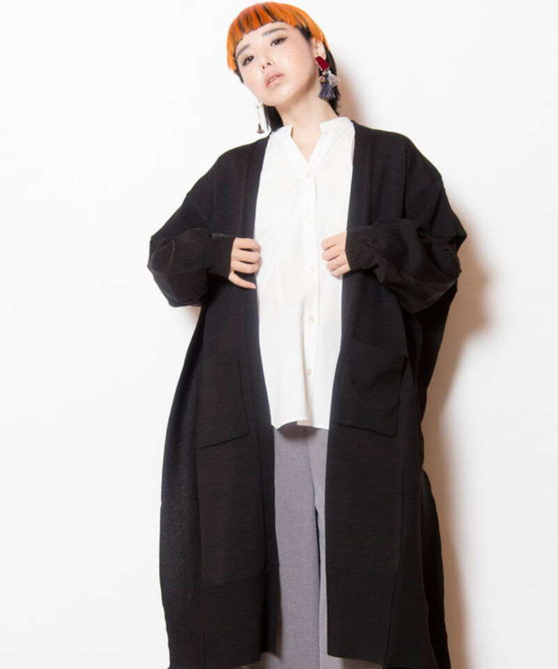  「切替ニットカーディガン」|ニット・セーター|BLACK