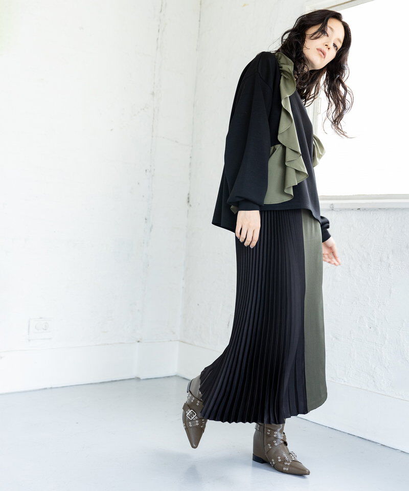  「アシンメトリーフリルプルオーバー」|スウェット・ジャージ|