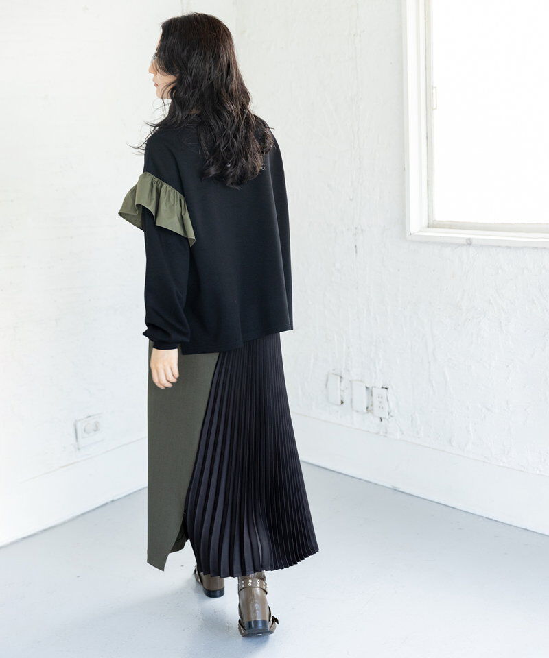  「アシンメトリーフリルプルオーバー」|スウェット・ジャージ|