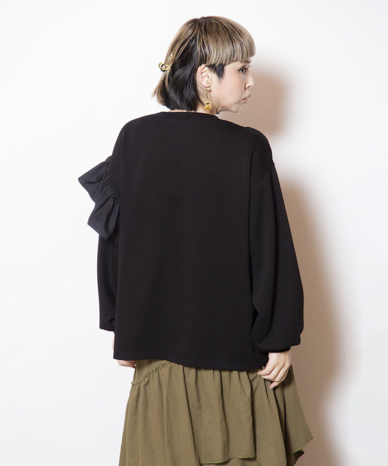  「アシンメトリーフリルプルオーバー」|スウェット・ジャージ|