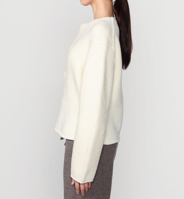 UNFIL「unfil | メリノウール チャンキーニットカーディガン WOMEN」|ニット・セーター|