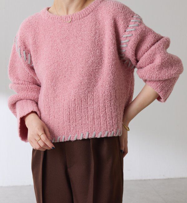  「ループデザインニット」|ニット・セーター|ピンク