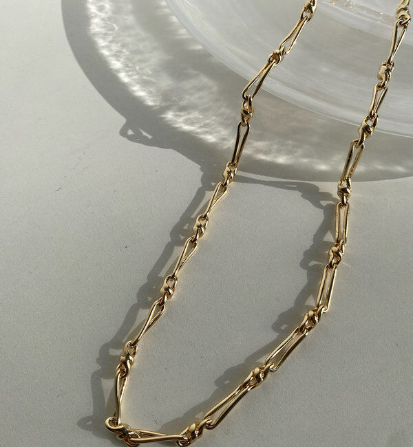  「変形チェーンラリエットネックレス」|ネックレス|ゴールド