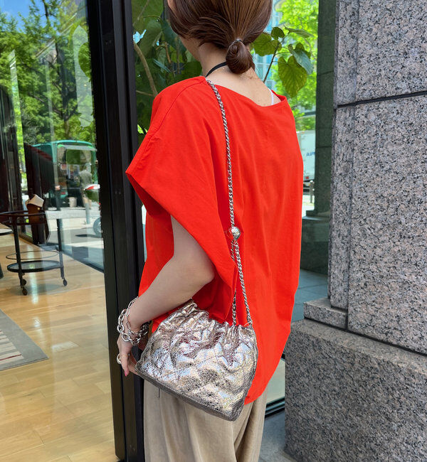  「【WEB限定】ギャザーメタリックキルト」|トートバッグ|