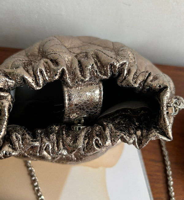  「【WEB限定】ギャザーメタリックキルト」|トートバッグ|