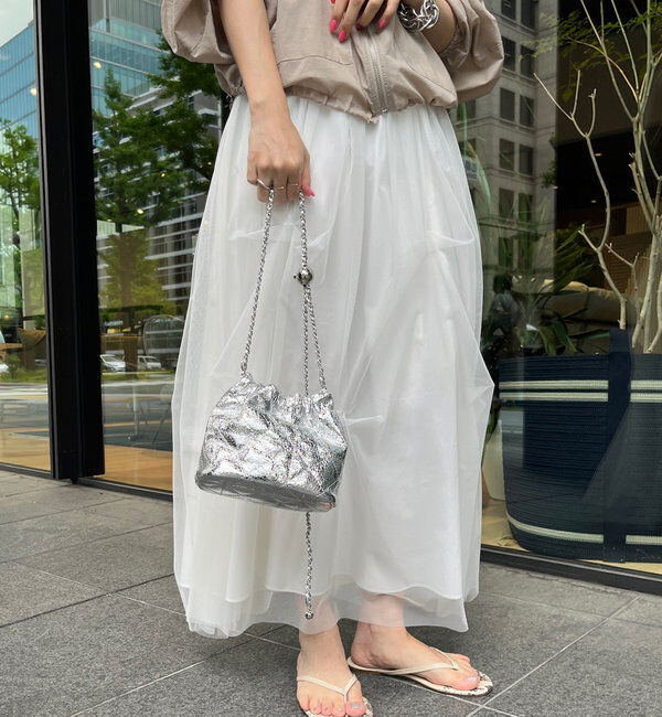  「【WEB限定】ギャザーメタリックキルト」|トートバッグ|