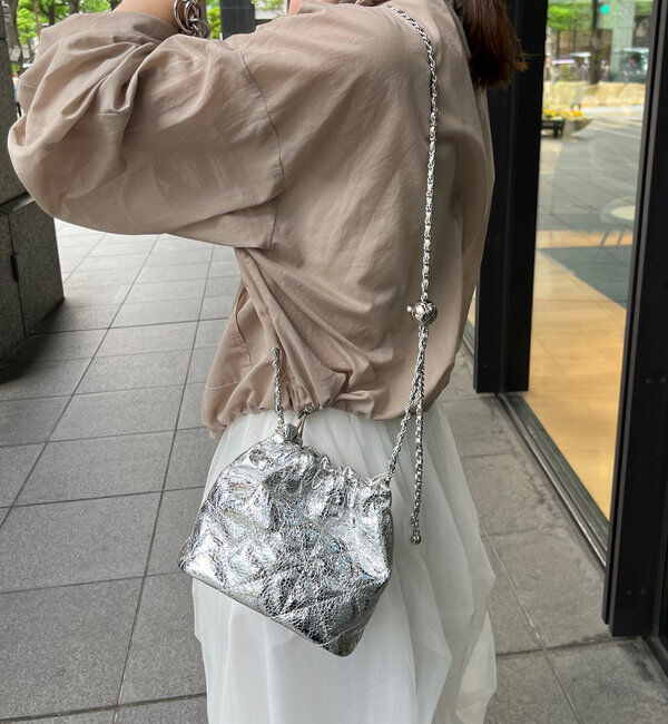  「【WEB限定】ギャザーメタリックキルト」|トートバッグ|