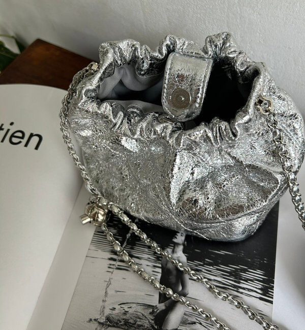  「【WEB限定】ギャザーメタリックキルト」|トートバッグ|