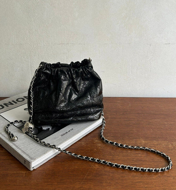  「【WEB限定】ギャザーメタリックキルト」|トートバッグ|