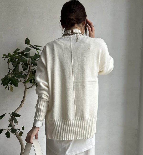  「【WEB限定】モッチリミドルゲージハイネックニット」|ニット・セーター|