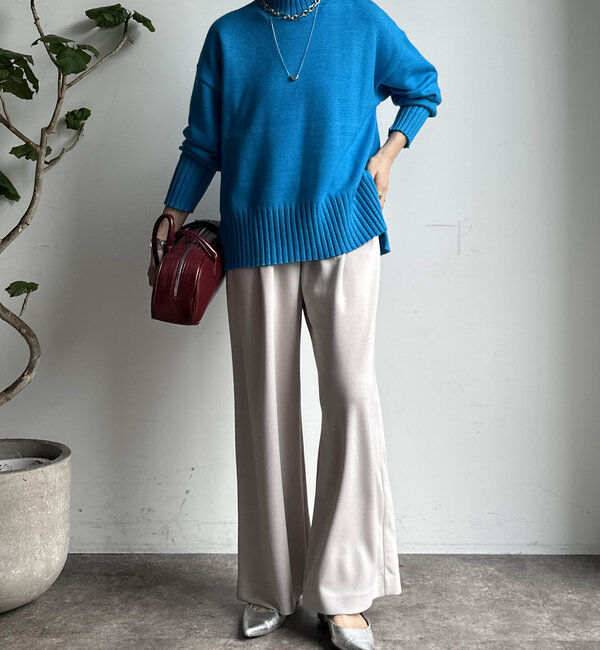  「【WEB限定】モッチリミドルゲージハイネックニット」|ニット・セーター|